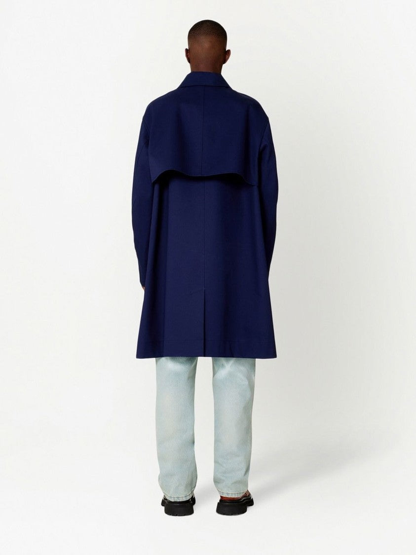 Ami Classic Blue Cotton Coat