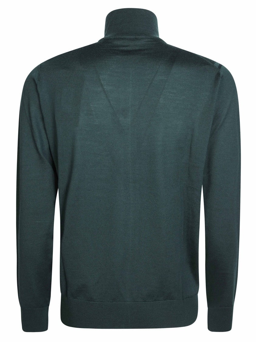 Paolo Pecora Zip-Up High-Collar Cardigan