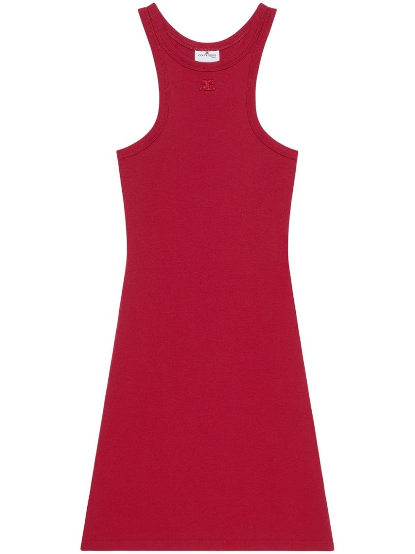Courrèges Red Cotton Mini Dress