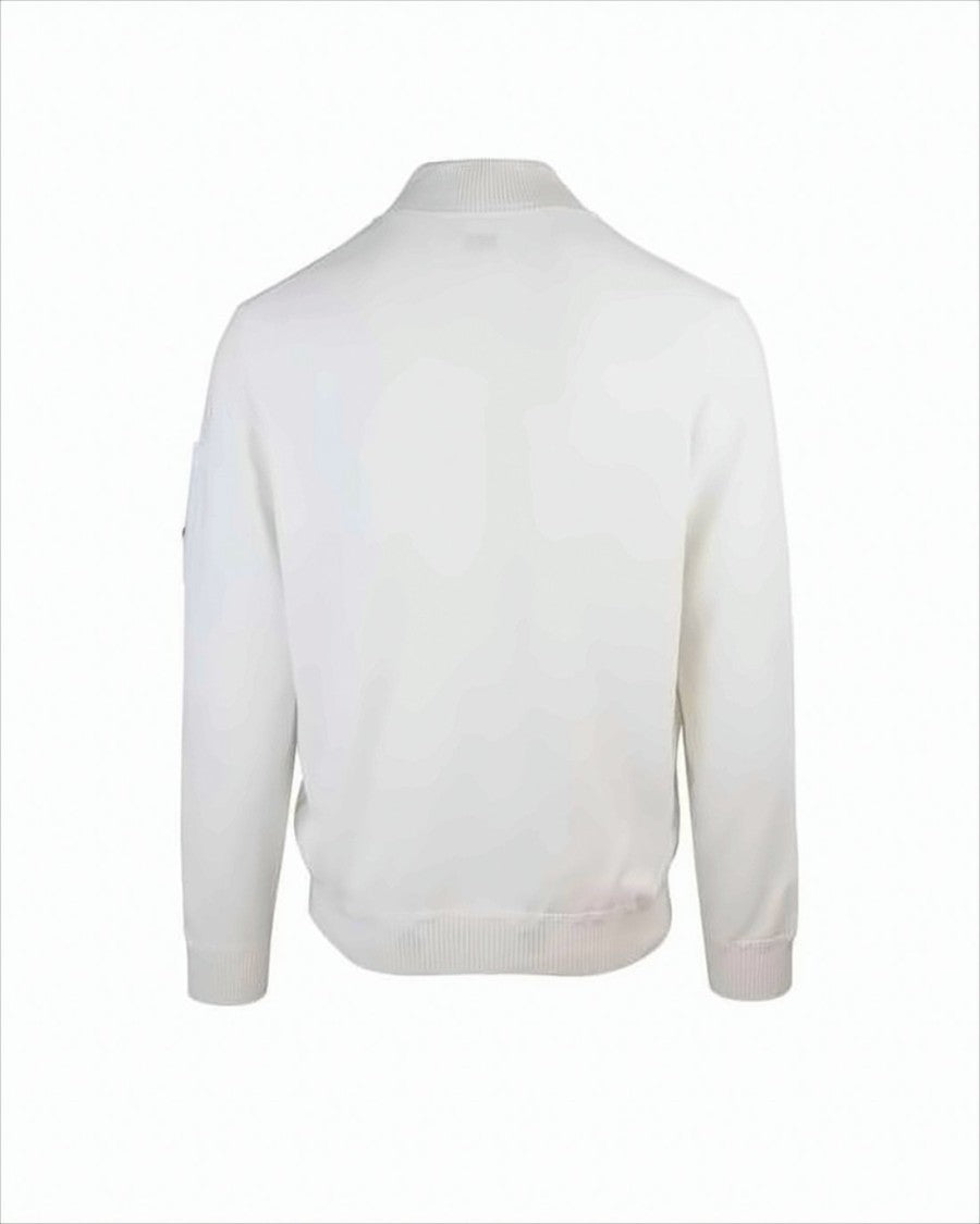 C.P. Company Minimalist Zip-Up Knit Jacket With Ribbed Details