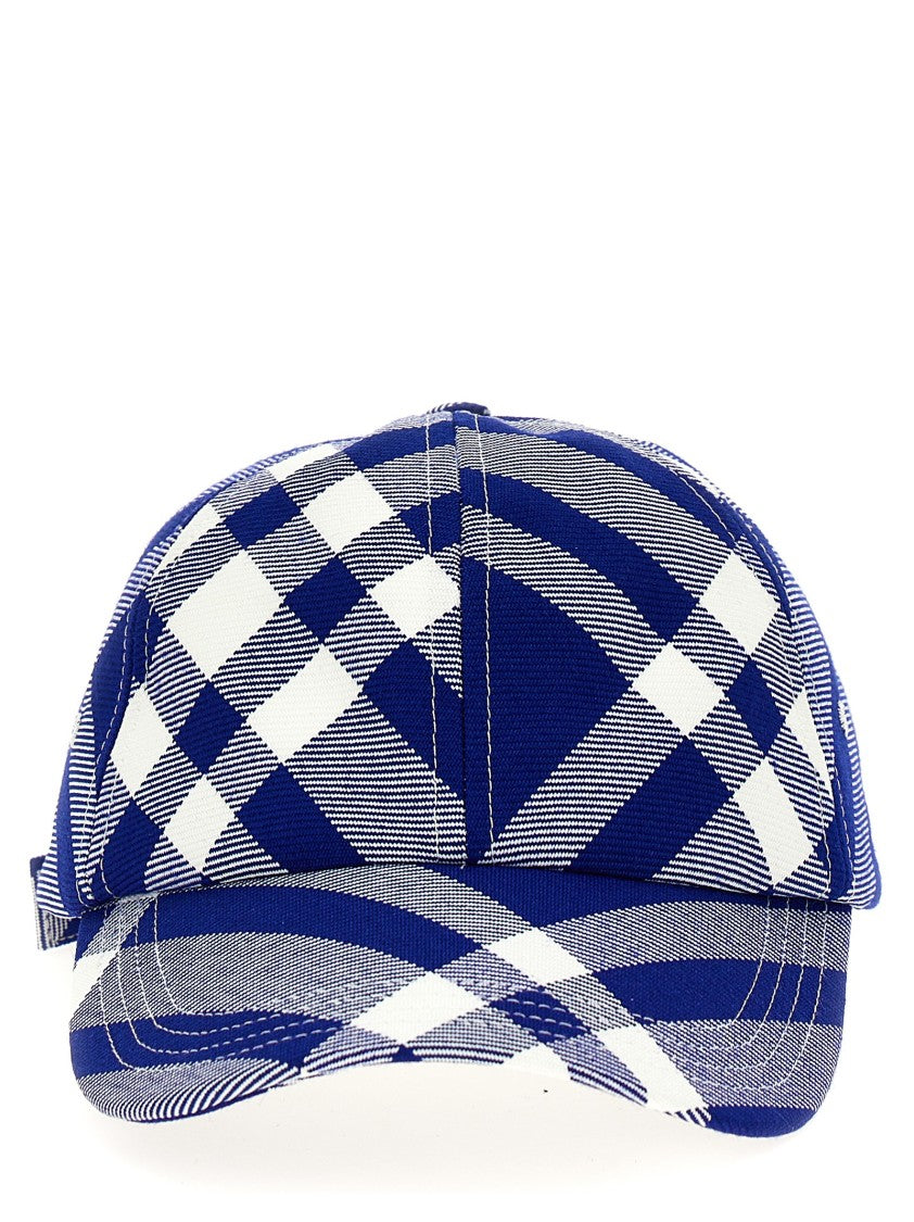 Burberry Check Print Wool Blend Cap