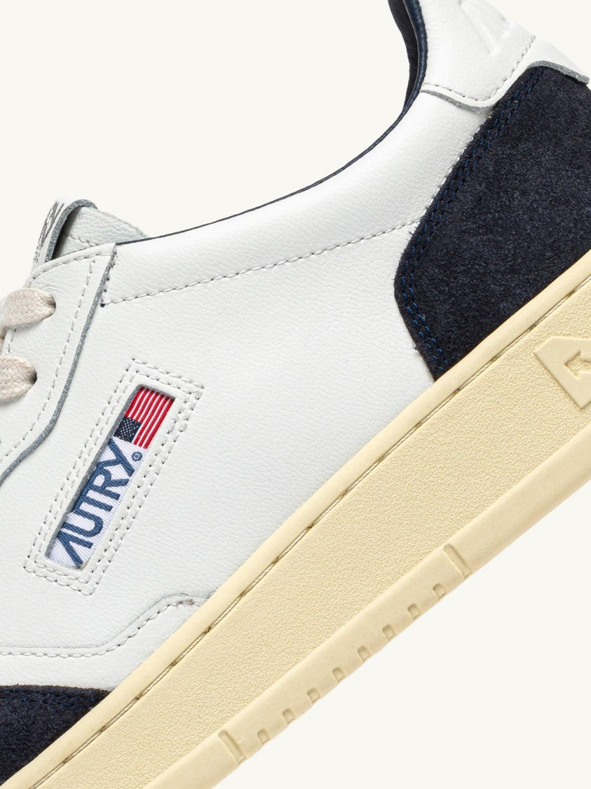 Autry White Medalist Low Suede Leather Sneakers