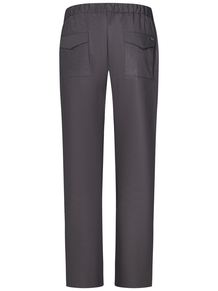 Herno Stylish Grey Trousers With Elasticated Waistband