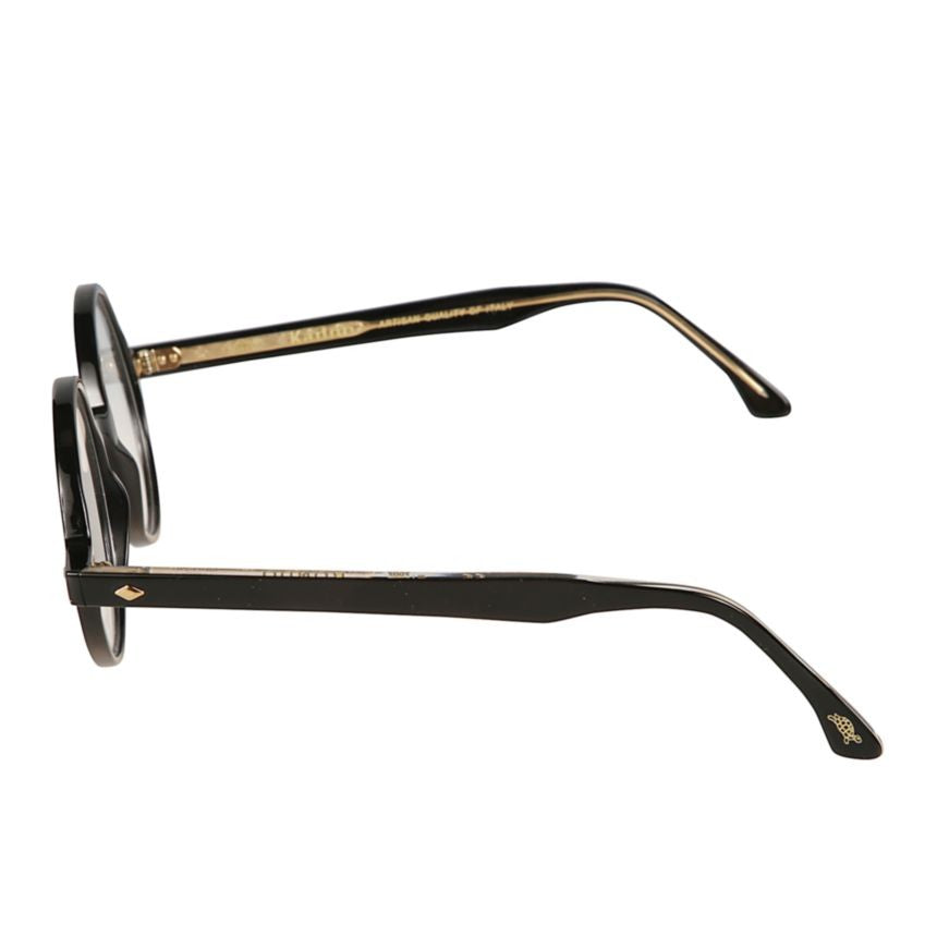 Kador Rondo Classic Round Frame Sunglasses With Glossy Black Finish