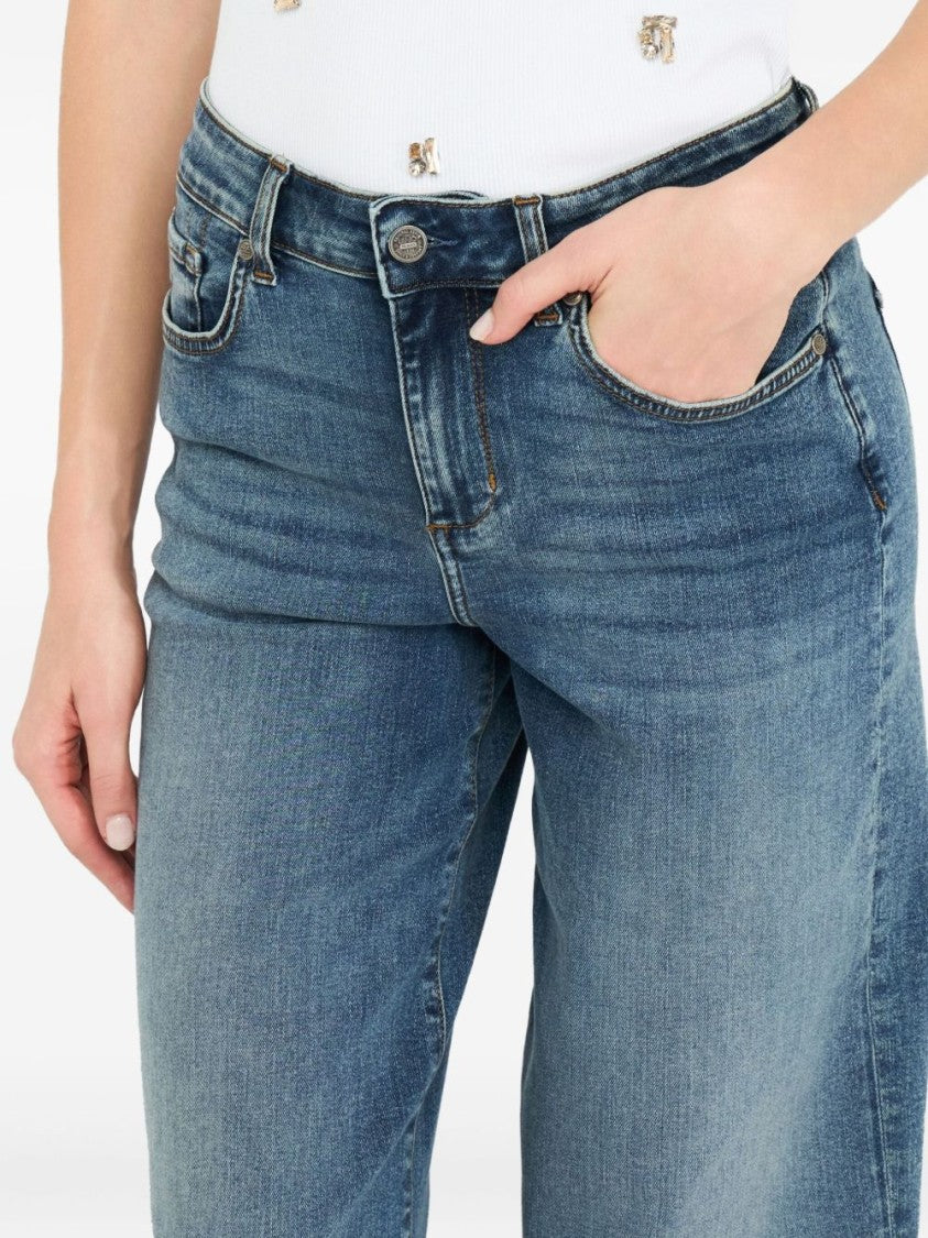 Liu Jo Wide-Leg Blue Jeans With High Waist