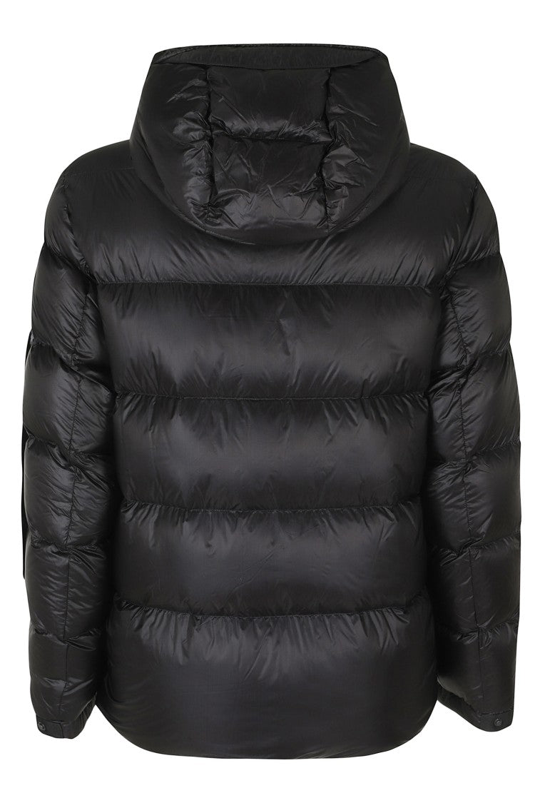 Outhere Black High-Collar Ripstop Hooded Down Jacket