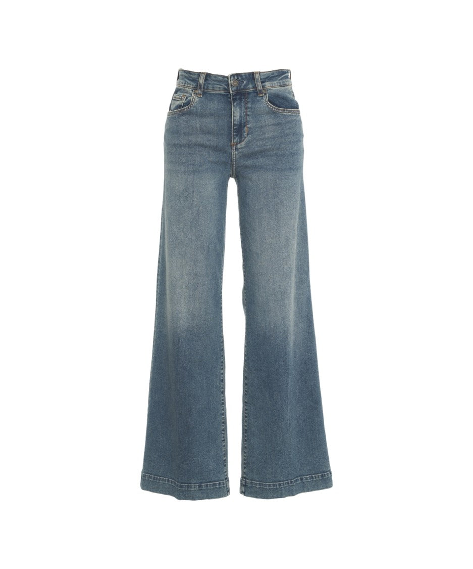 Liu Jo High-Waisted Flared Denim Jeans