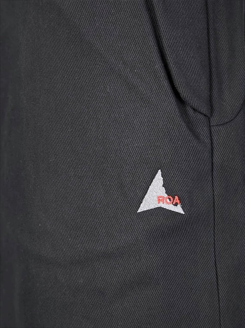 Roa Tailored Black Shorts With Built-In Belt