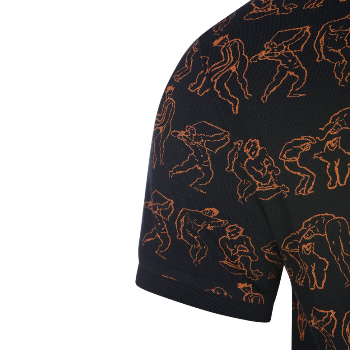 Vivienne Westwood Abstract Line Drawing Polo Shirt With Classic Collar
