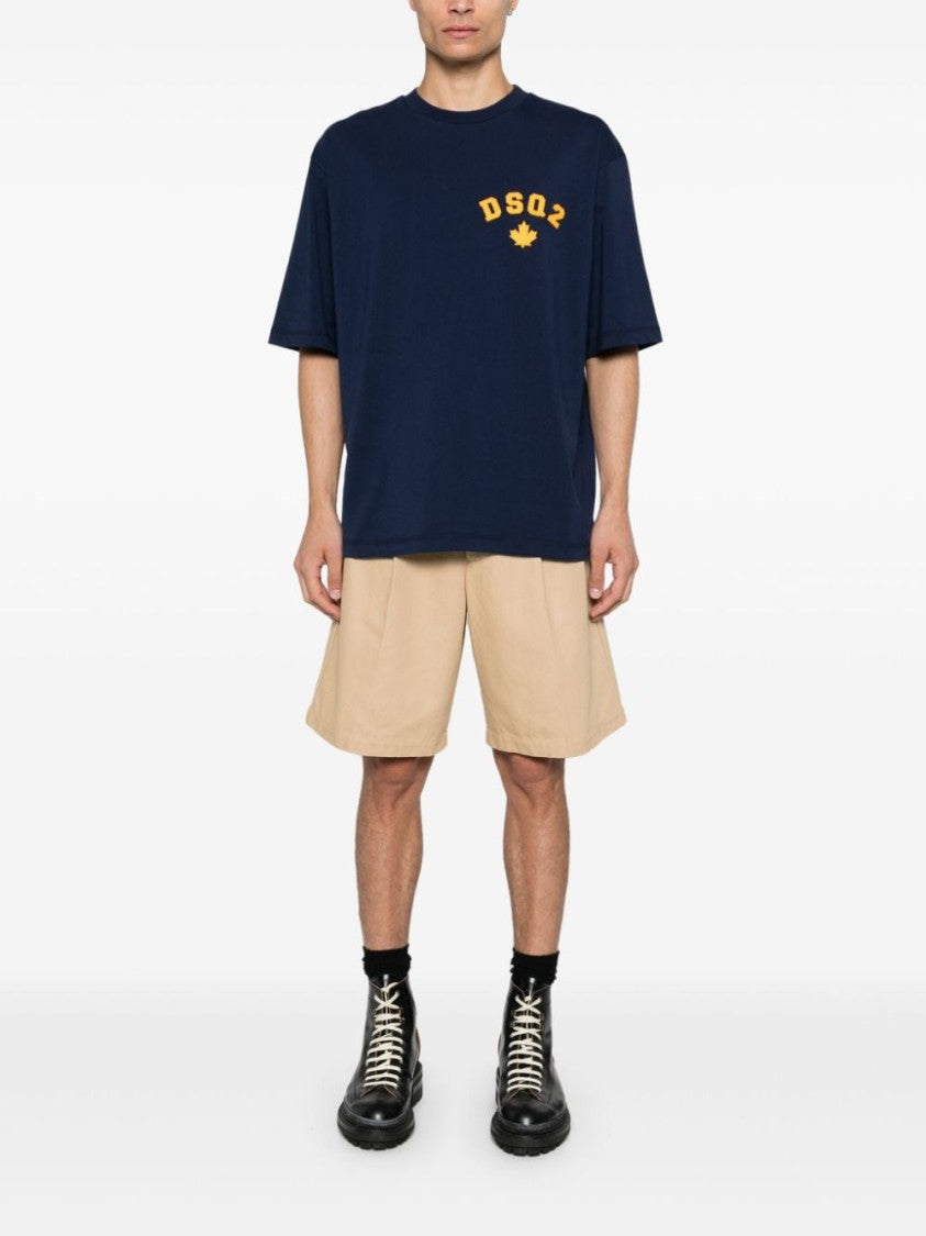 Dsquared2 Blue Relaxed-Fit Round Neck T-Shirt