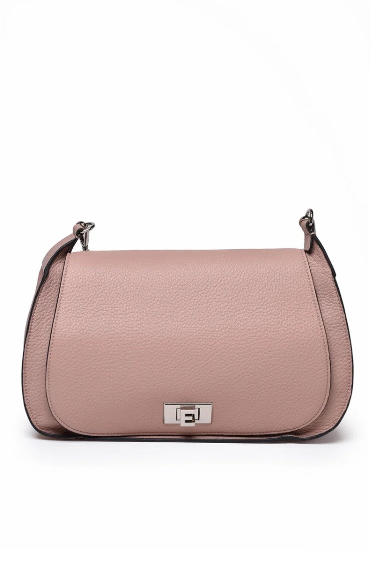 Ermanno Firenze Rachele Flap Shoulder Bag - Old Rose