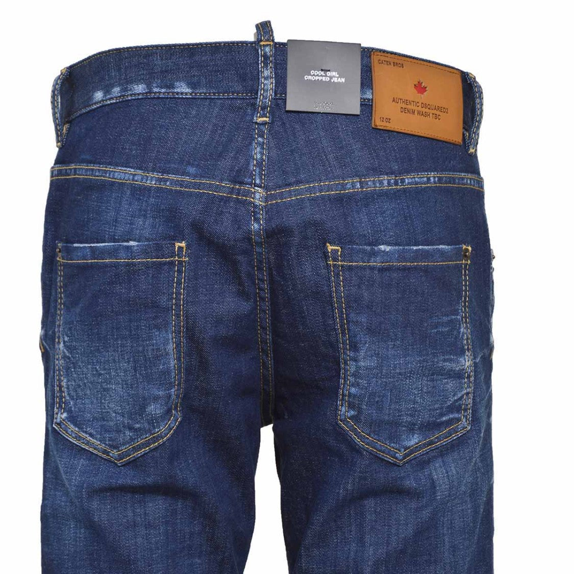 Dsquared2 Blue Mid-Rise Cropped Cool Girl Jeans