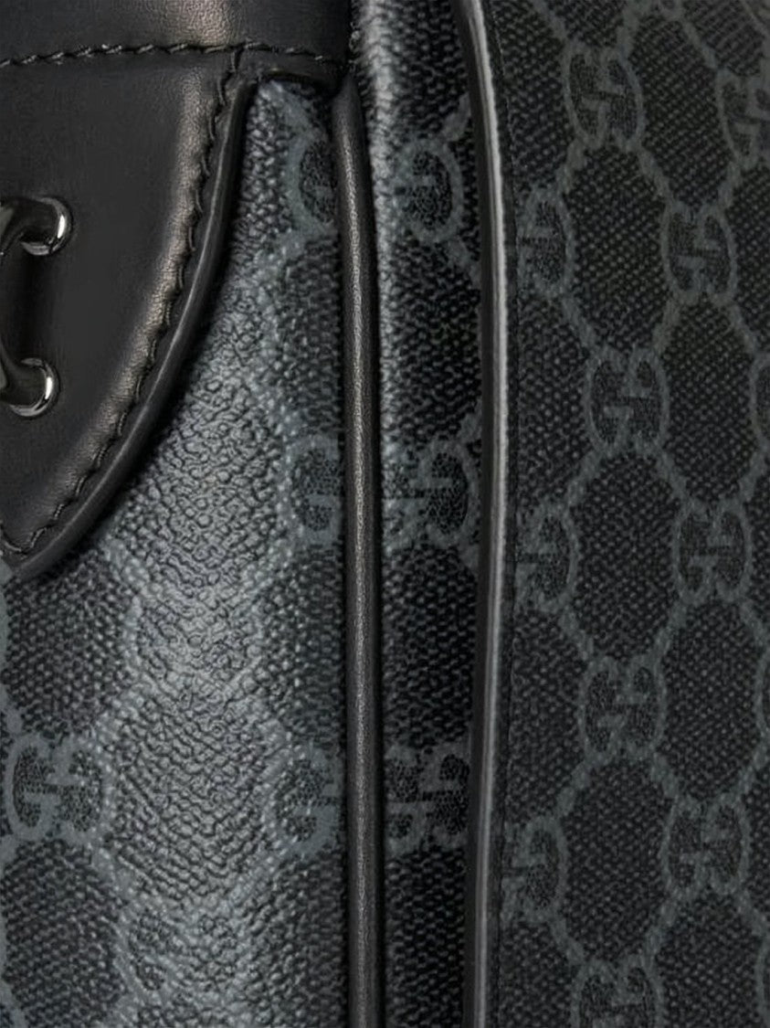 Gucci Monogrammed Textured Fabric Crossbody Bag