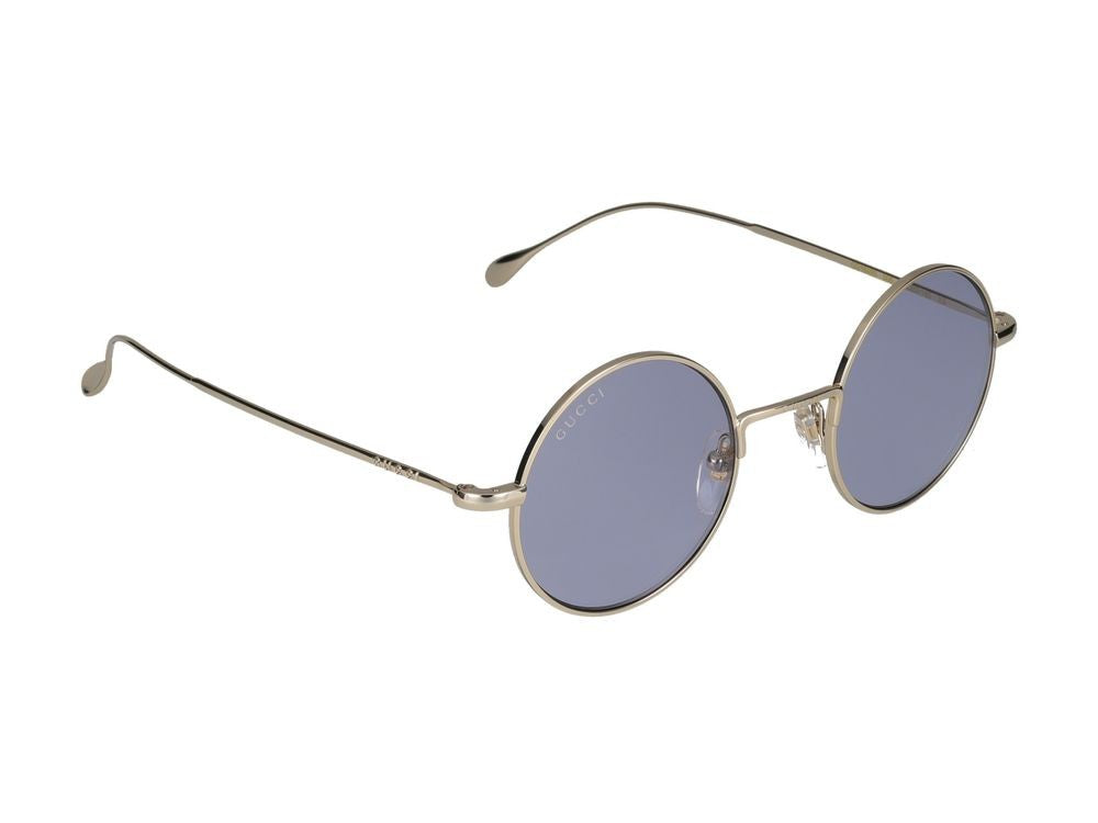 Gucci Gold Round Metal Sunglasses
