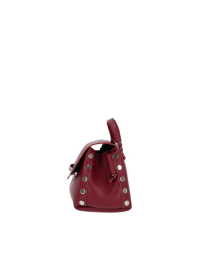 Zanellato Srl Red Montepulciano Daily Night Textured Leather Shoulder Bag