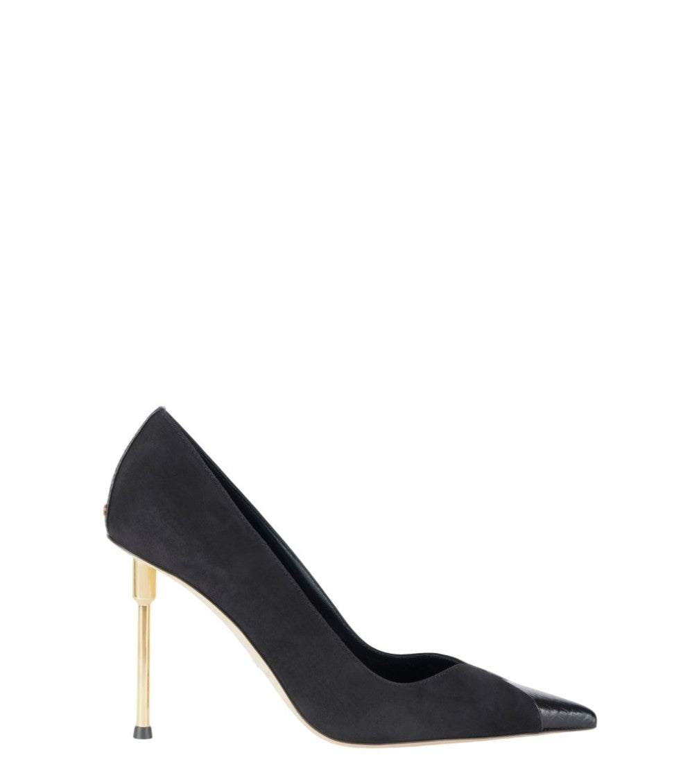 Elisabetta Franchi Leather Pump With Sculptured Heel