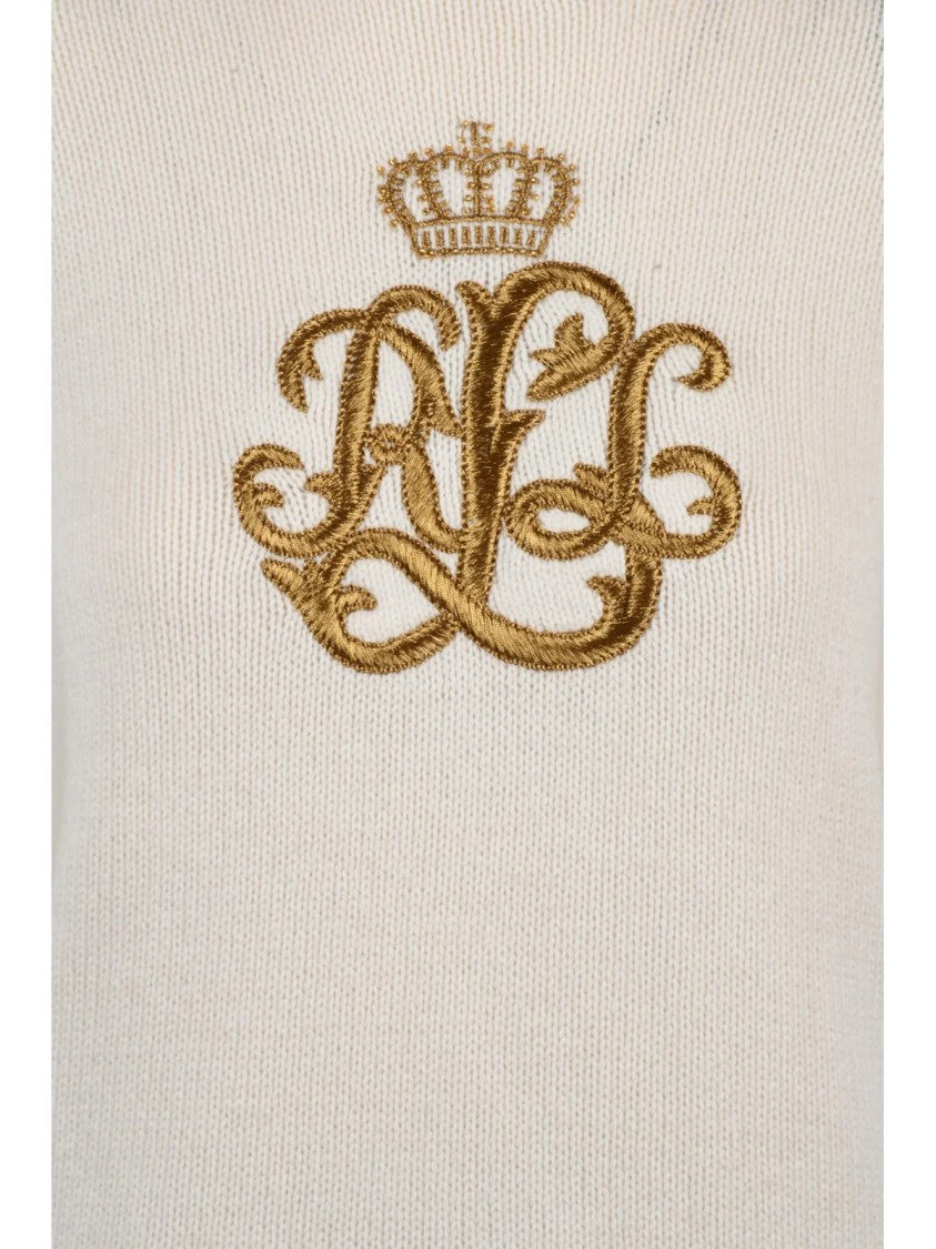 Lauren Ralph Lauren High Neck Sweater With Raised Embroidery Detail