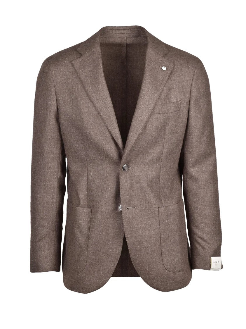 L.B.M. 1911 Silk-Wool Blazer Featuring Rounded Design And Unlined Interior