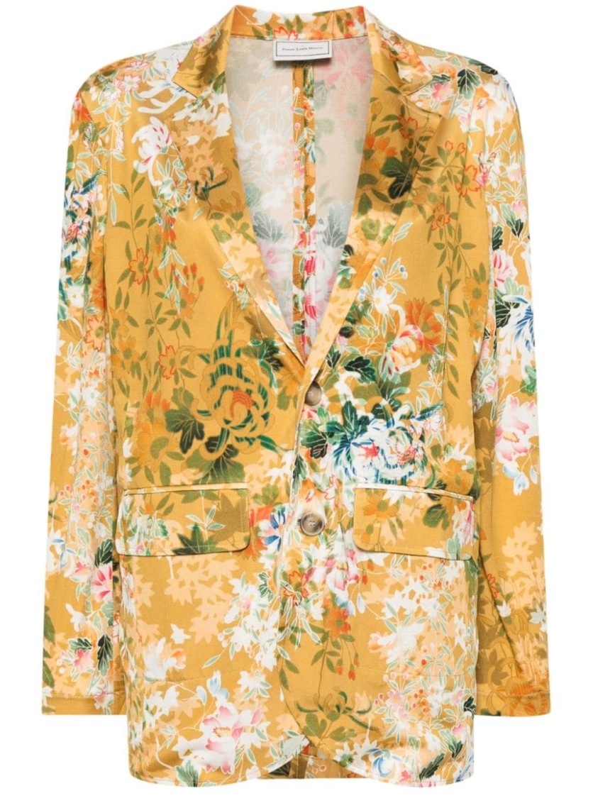 Pierrelouis Mascia Floral Print Blazer With Tailored Fit