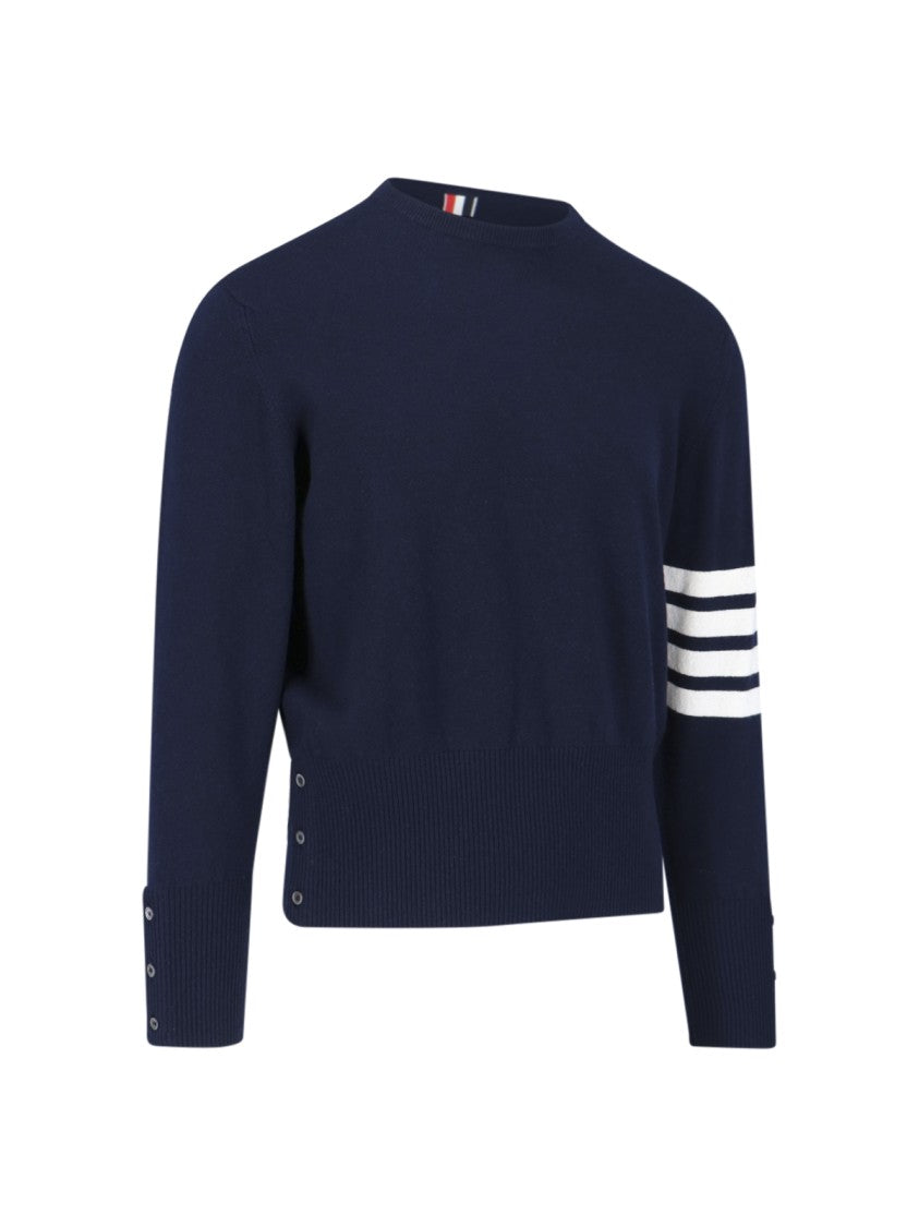 Thom Browne "4-Bar" Cashmere Sweater – Blue