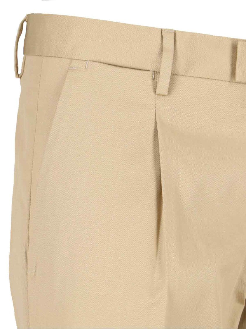 Briglia Straight-Leg Chino Pants With Front Pleats