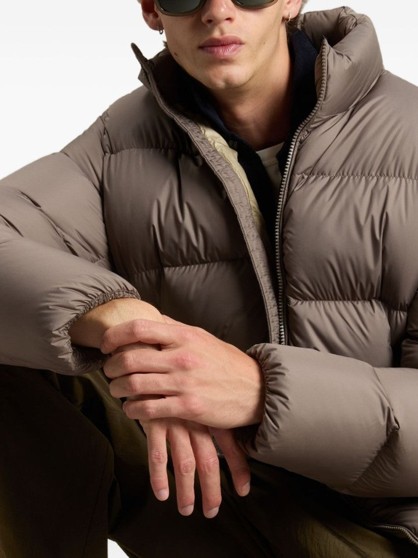 Woolrich High Neck Quilted Taupe Jacket