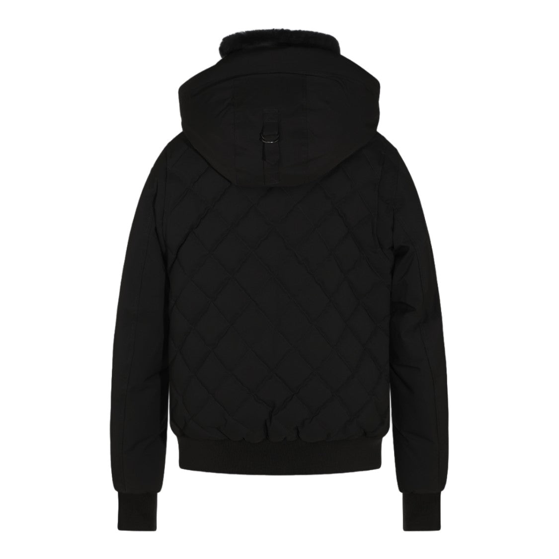 Mackage Quilted Black Coat With High Collar And Detachable Hood