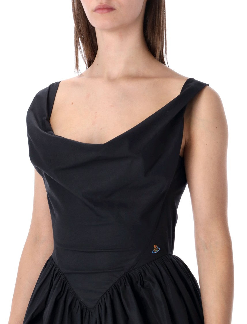 Vivienne Westwood Corset-Inspired Mini Sunday Dress With Pleated Skirt
