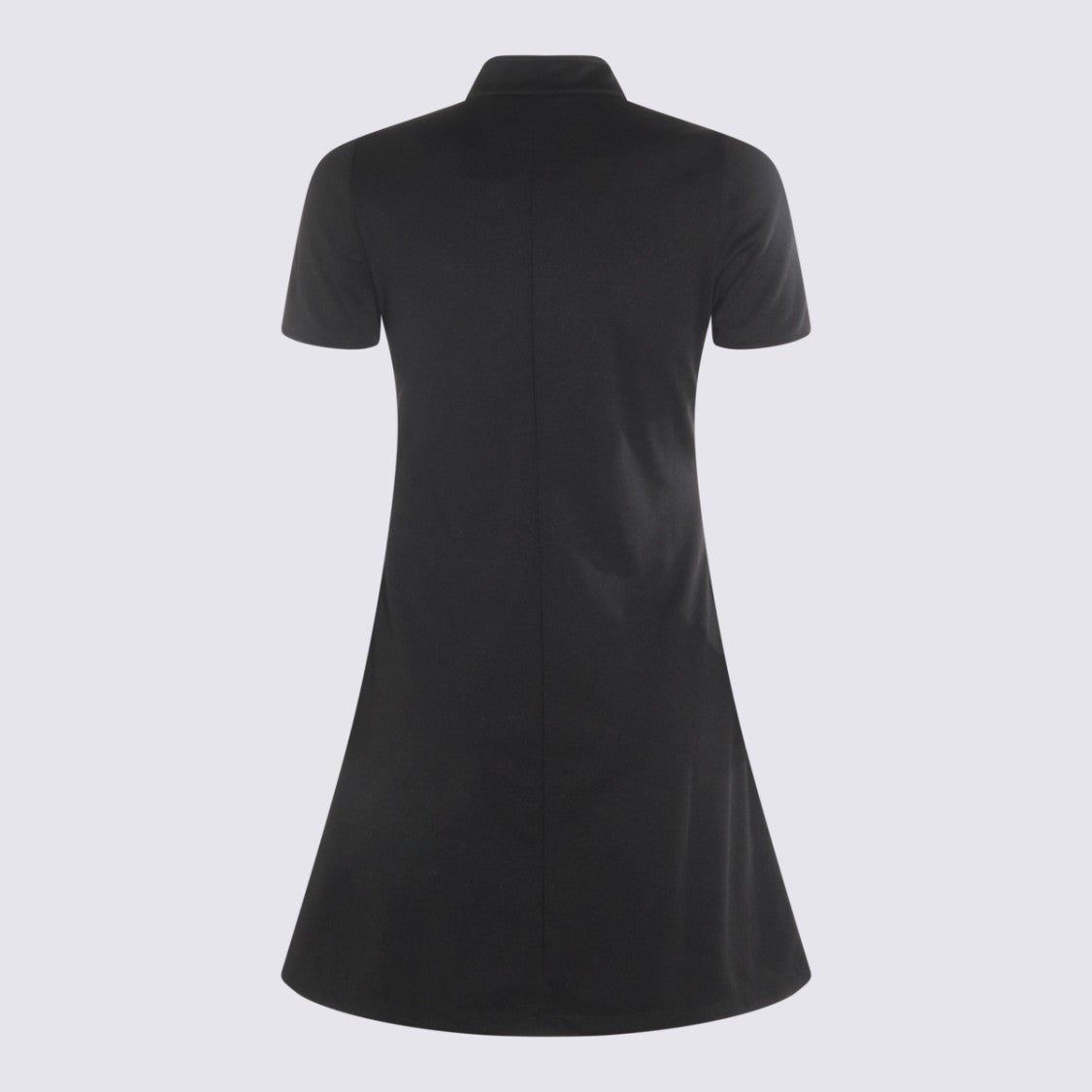 Courrèges Black Midi Dress With High Collar