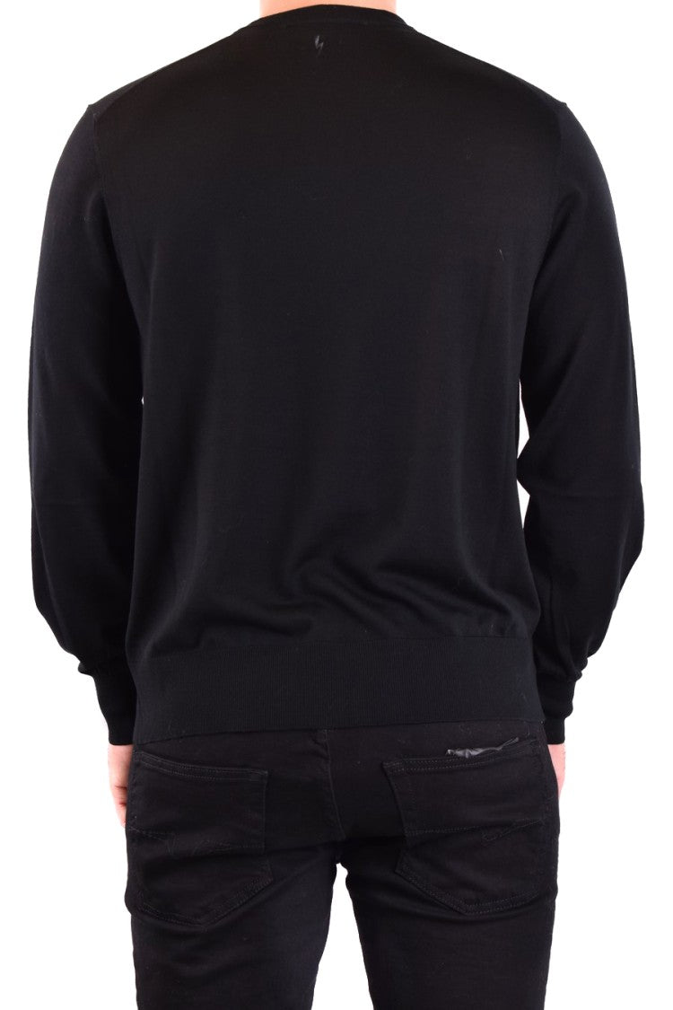Neil Barrett 100% Wool Knit Sweater Crew Neckline