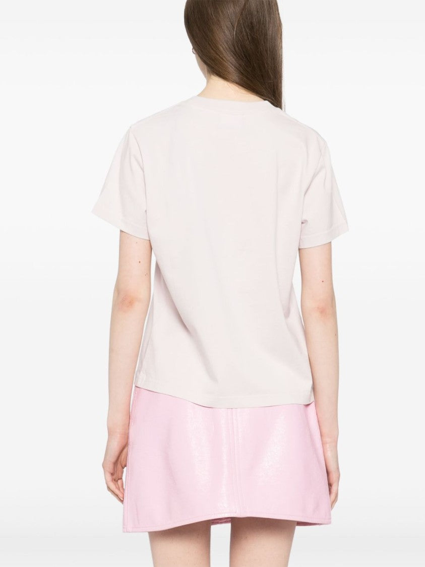 Courrèges Blush Pink Crew Neck Top