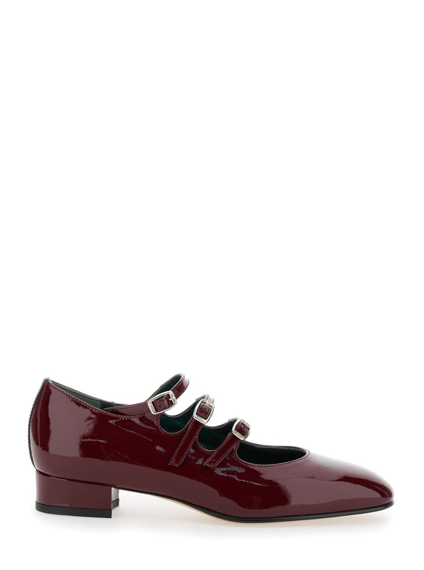 Carel Paris Burgundy Glossy Finish Shoes