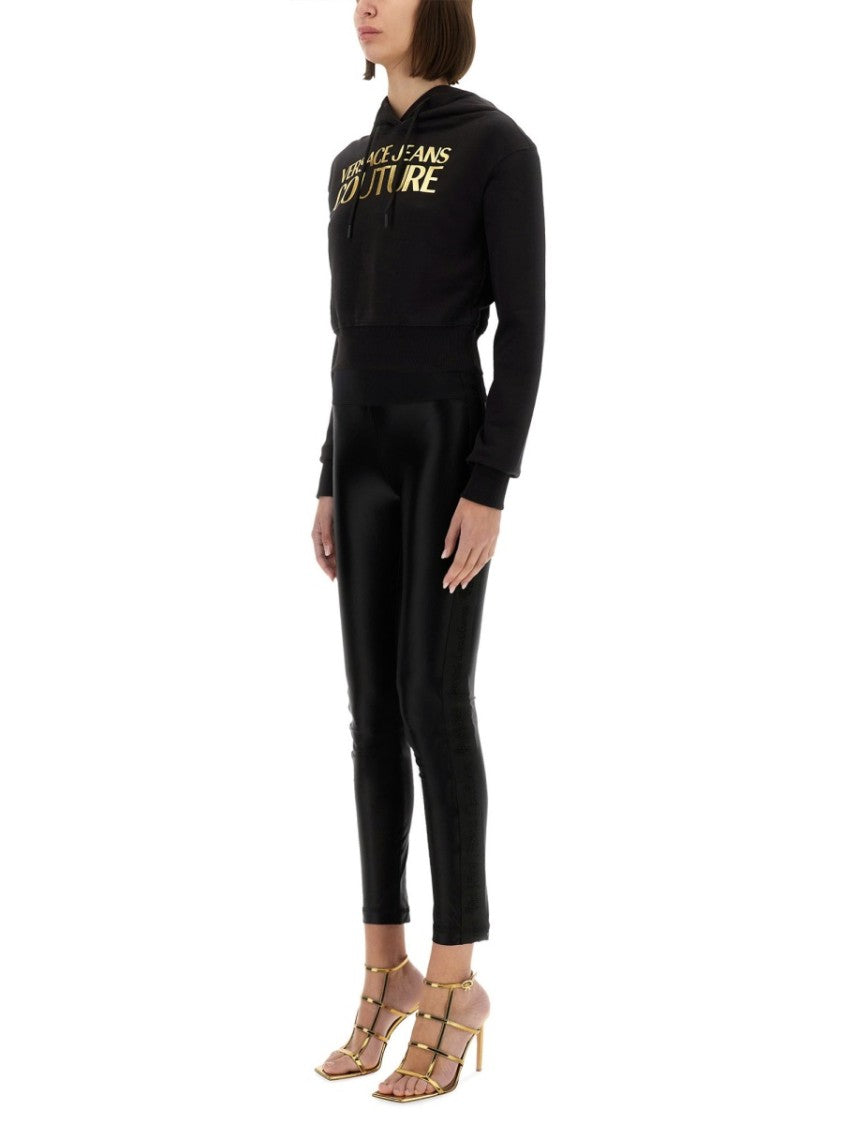 Versace Jeans Couture Cropped Sweatshirt With Logo