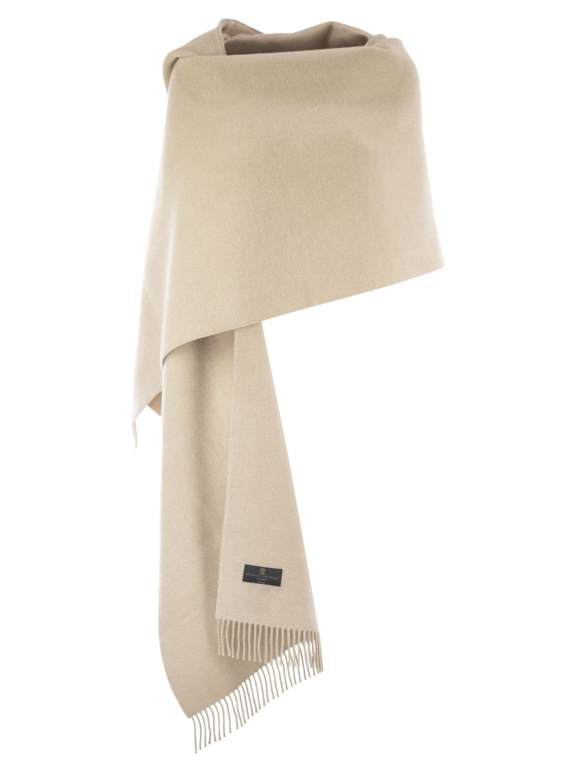 Brunello Cucinelli Wool And Cashmere Knit Scarf