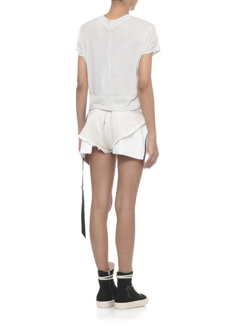 Drkshdw By Rick Owens Ivory Level T Cotton T-Shirt