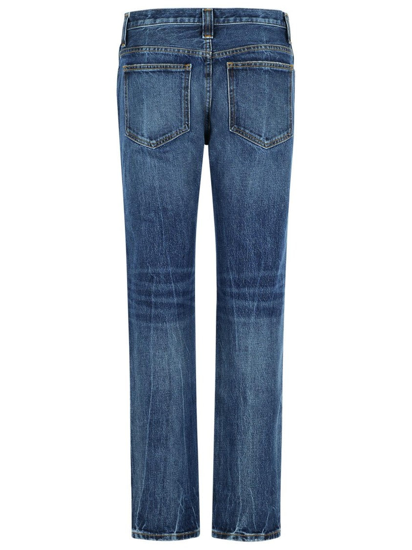 Khaite 'Farley' 'Lykens' Blue Cotton Jeans