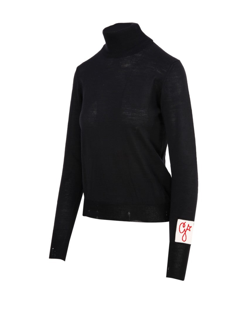 Golden Goose Fitted Black Turtleneck Sweater