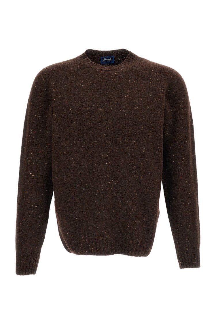 Drumohr Flecked Tweed Effect Jersey-Knit Sweater