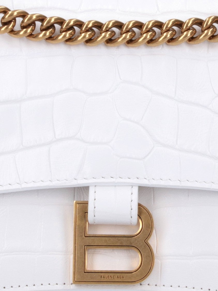 Balenciaga Small 'Crush' Shoulder Bag – White