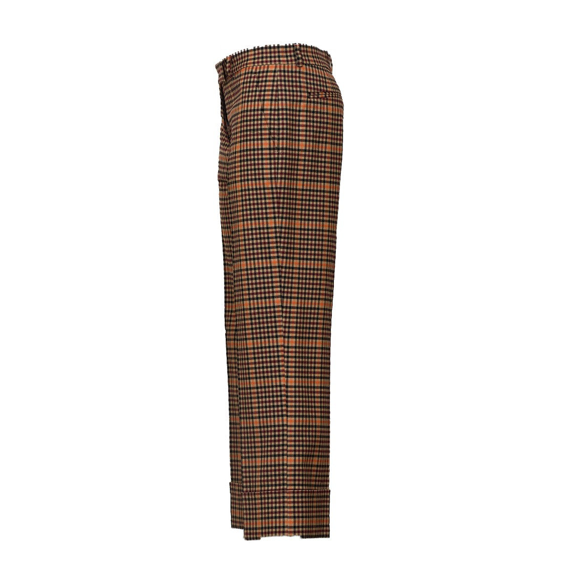 Ql2 Maura Z Checkered Cuffed Straight-Leg Pants