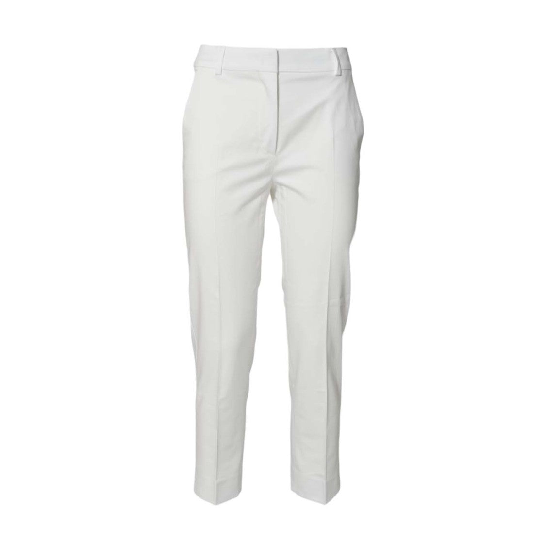 Max Mara Lince1234 Cropped Pants In White Satin