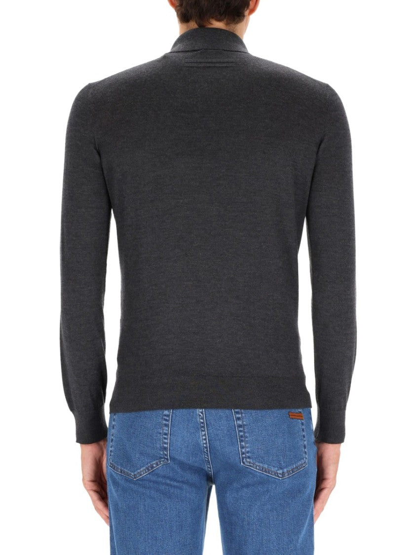 Zegna Cashmere-Silk Blend Polo Shirt