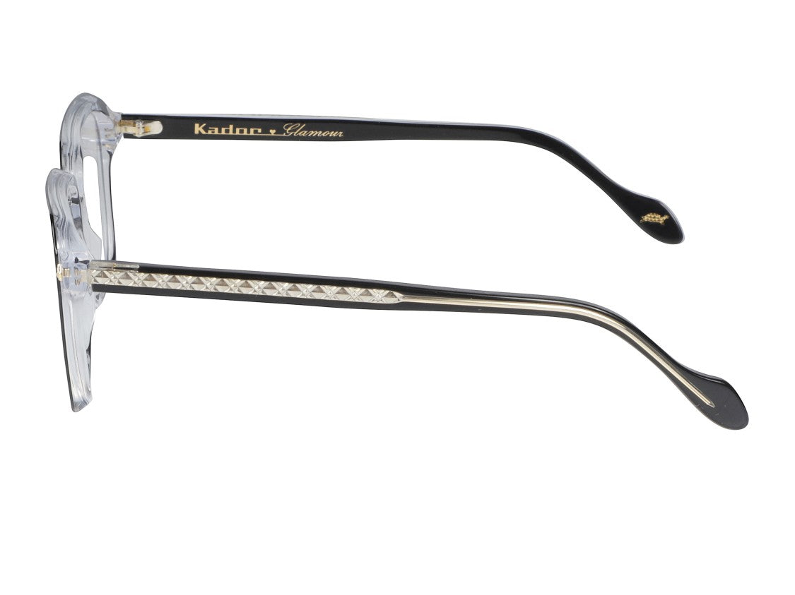 Kador Jodie-V Metallic Oversized Square Eyeglasses