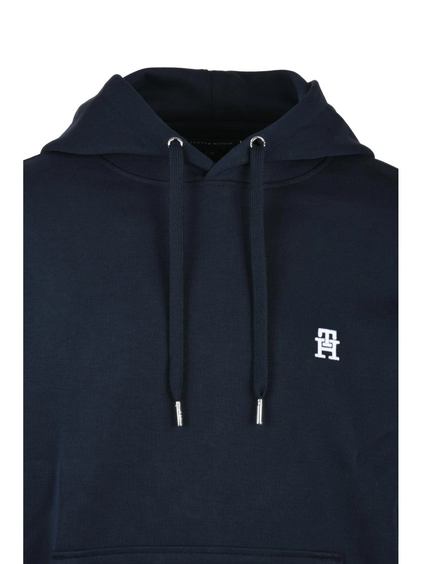 Tommy Hilfiger Blue Hooded Cotton Sweatshirt