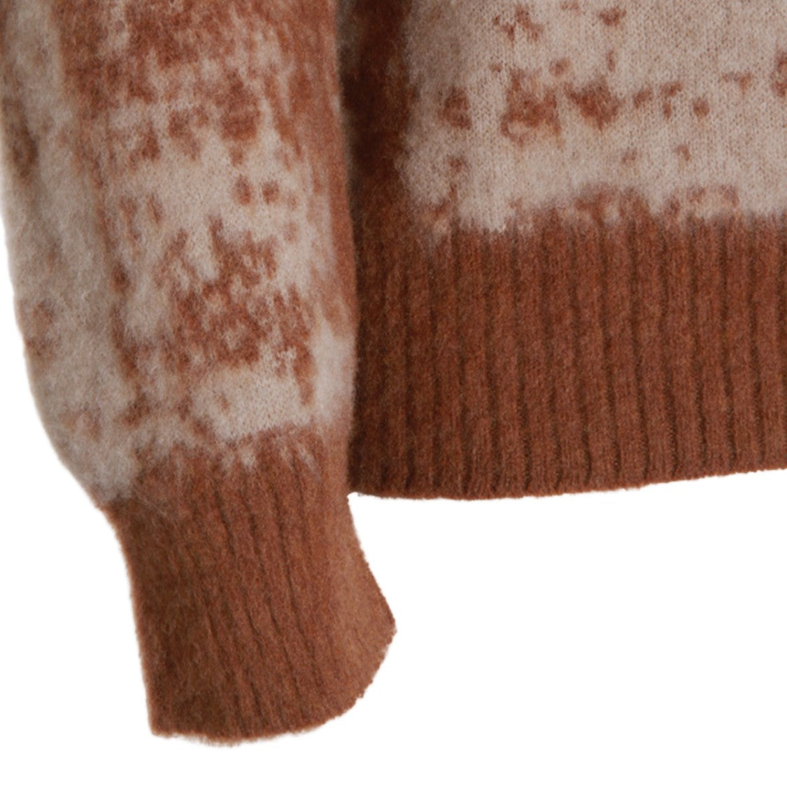 Piacenza Cashmere Textured Abstract Pattern Sweater With High Turtleneck