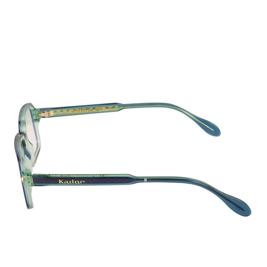 Kador Kolette/N Rectangular Frame Eyeglasses With Translucent Blue-Green Hue