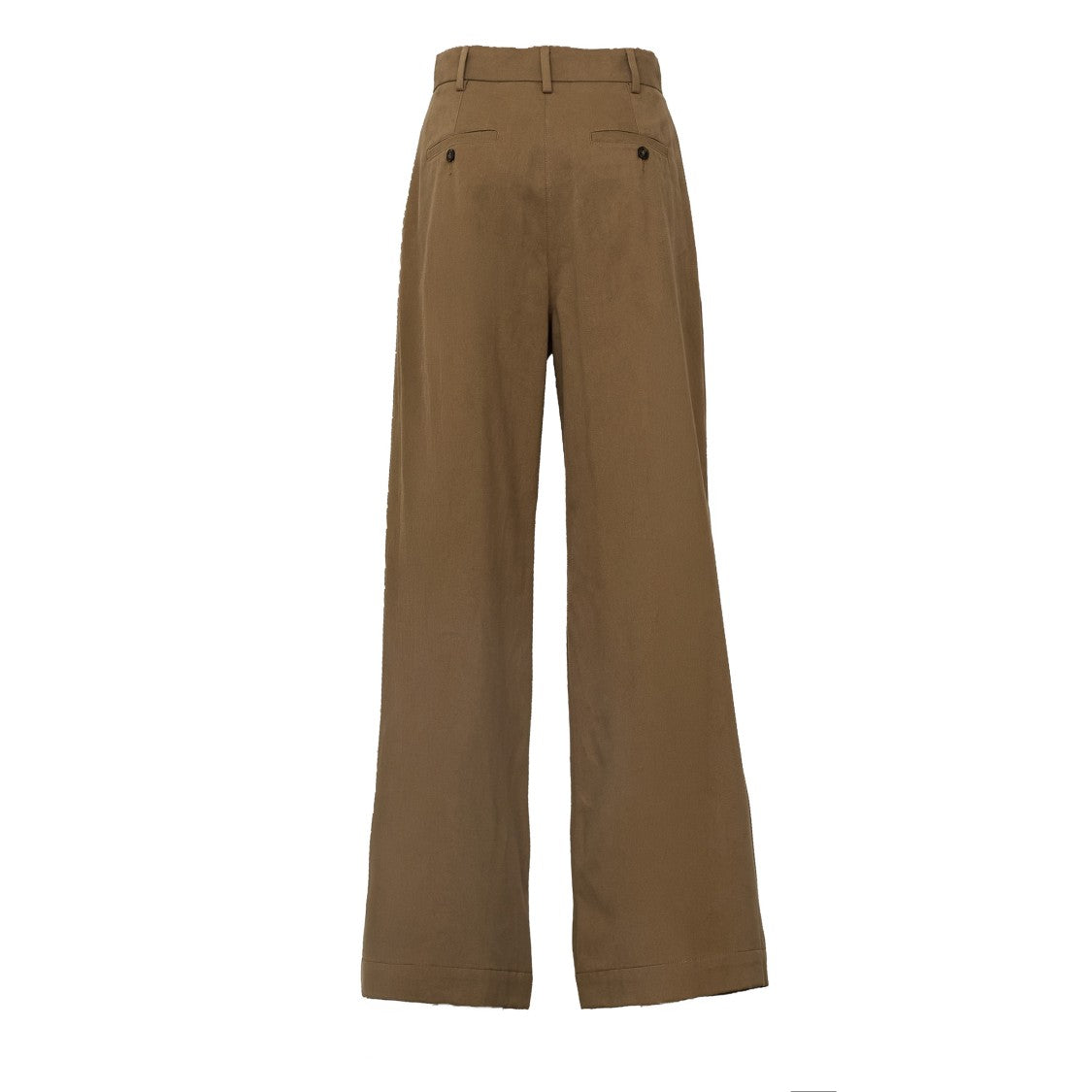 Max Mara Front Pleat High-Waisted Wide-Leg Cotton Pants