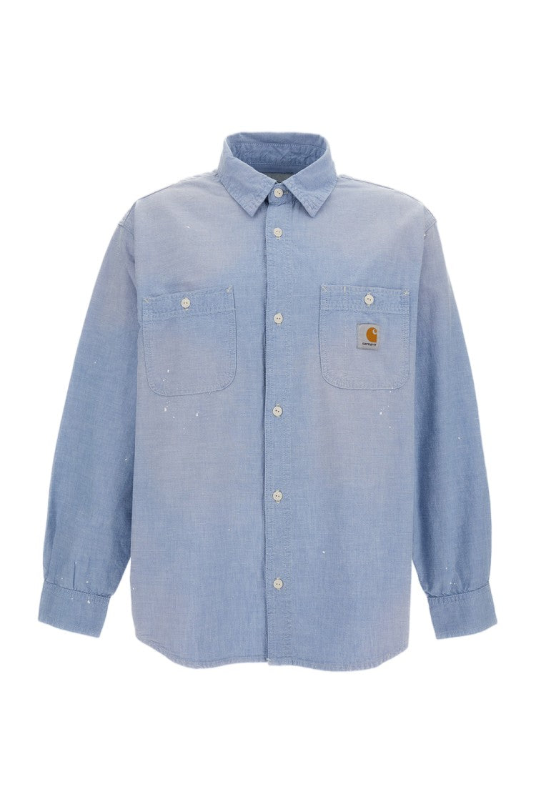 Carhartt Wip Light Blue Winston Cotton Shirt