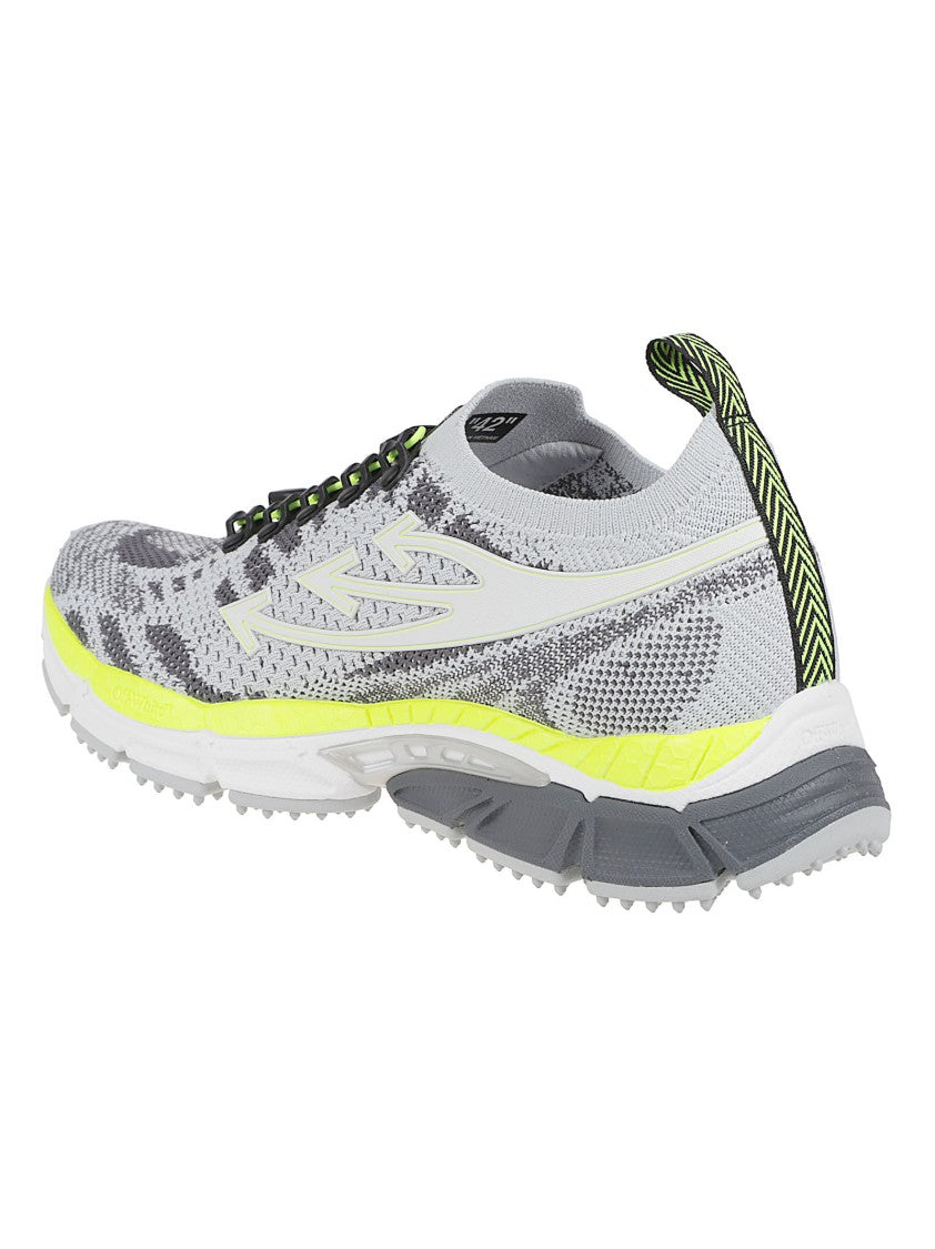 Off-White Knitted Low-Profile Off-White Sneakers With Neon Accents