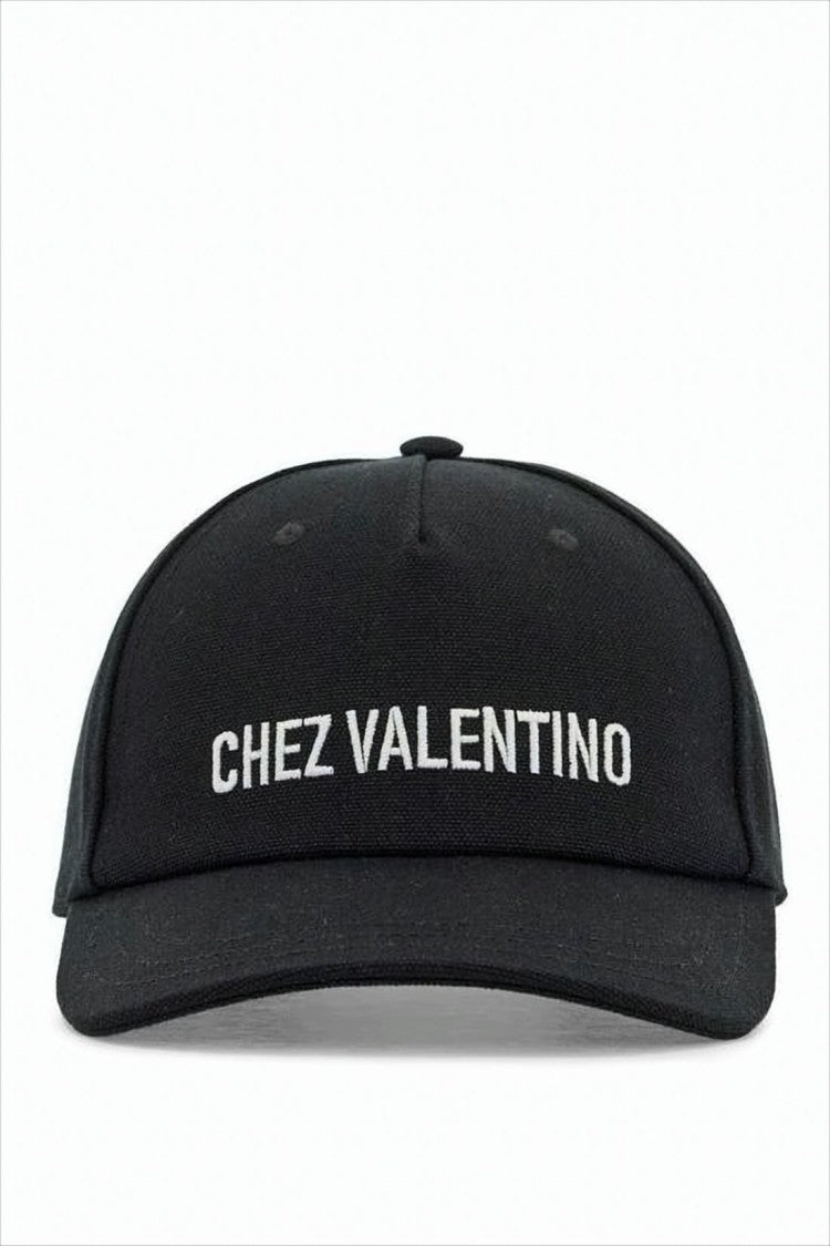 Valentino Garavani Cotton Baseball Cap With Embroidered Text